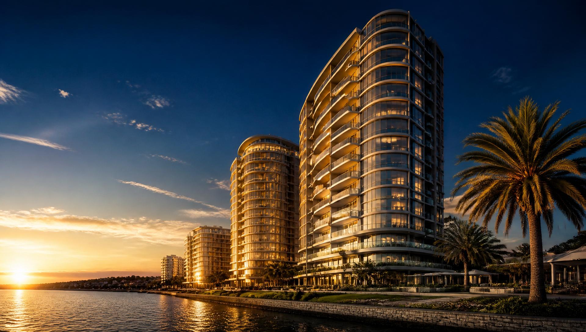 Luxury waterfront apartment developments